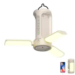 Folding Camping Lantern Rechargeable, 10000mAh Foldable LED Light for Tent Outdoor, IP54 Waterproof, 1500LM Camping Lights, Portable LED Flashlight, 5 Mode