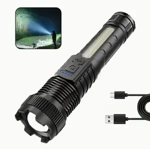 The World’s Brightest Flashlight – 990,000 Lumen Tactical LED Torch, USB-C Fast Charging, Built-In Power Bank, Military-Grade, IPX7 Waterproof, Telescopic Zoom, Over ½ Mile Beam