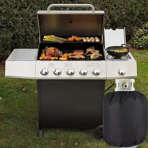 Outdoor BBQ Gas Can Dust Cover, Oxford Cloth Propane Tank Cover, Waterproof UV Protection Mini Gas Can Cover