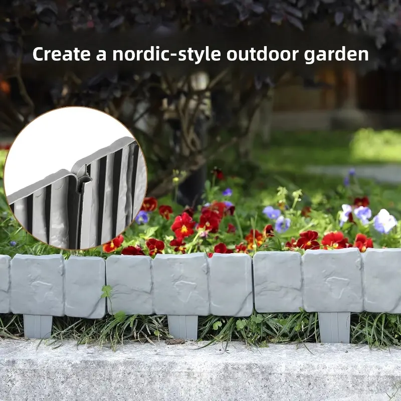 Plastic fence fence Garden fence Garden gardening fence Christmas villa Outdoor foldable fence