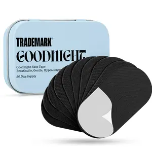 Trademark Goodnight Skin Tape for Sleeping Breathable Hypoallergenic Sculpt Reduce Snoring 30 Day Supply Black
