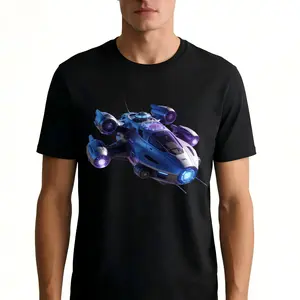 Science Fiction Spaceship Series T-shirt for Men 100% Cotton Soft Comfortable Crew Neck Short Sleeve Tshirt Menswear Casual