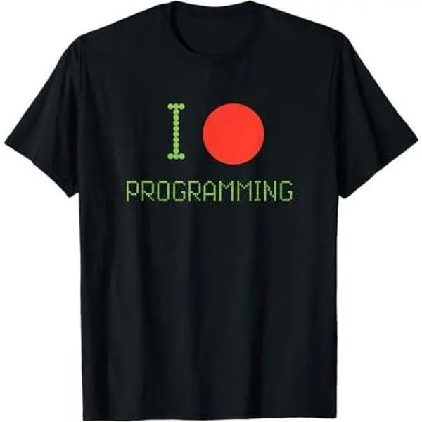 I Love Programming Funny Pixels Programming Coder Coding Gag T-Shirt