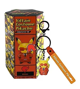 Langbowang Pokemon Villain Costume Pikachu Series Figure Keychain - Team Flare