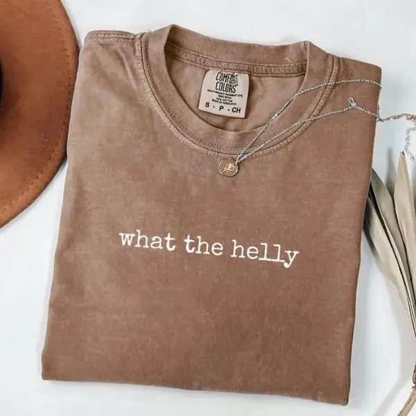 Comfort Colors What the Helly T-Shirt, Funny Viral Graphic Tee, Sarcastic Mood Tee, Trendy Tiktok Shirt, Gift for Him or Her, Funny Gift Soft