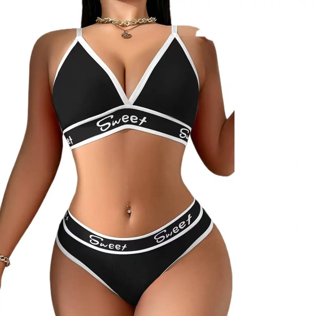Women's 2-Piece Breathable Sexy Print Activewear Set - Sport Bra & Cheeky Bottoms Plus Size Cheeky Thong Underwear, Feminine Athletic Lingerie for Gym, Underwear Women, Sportswear, Crisscross, Underwear Sets, Criss Cross