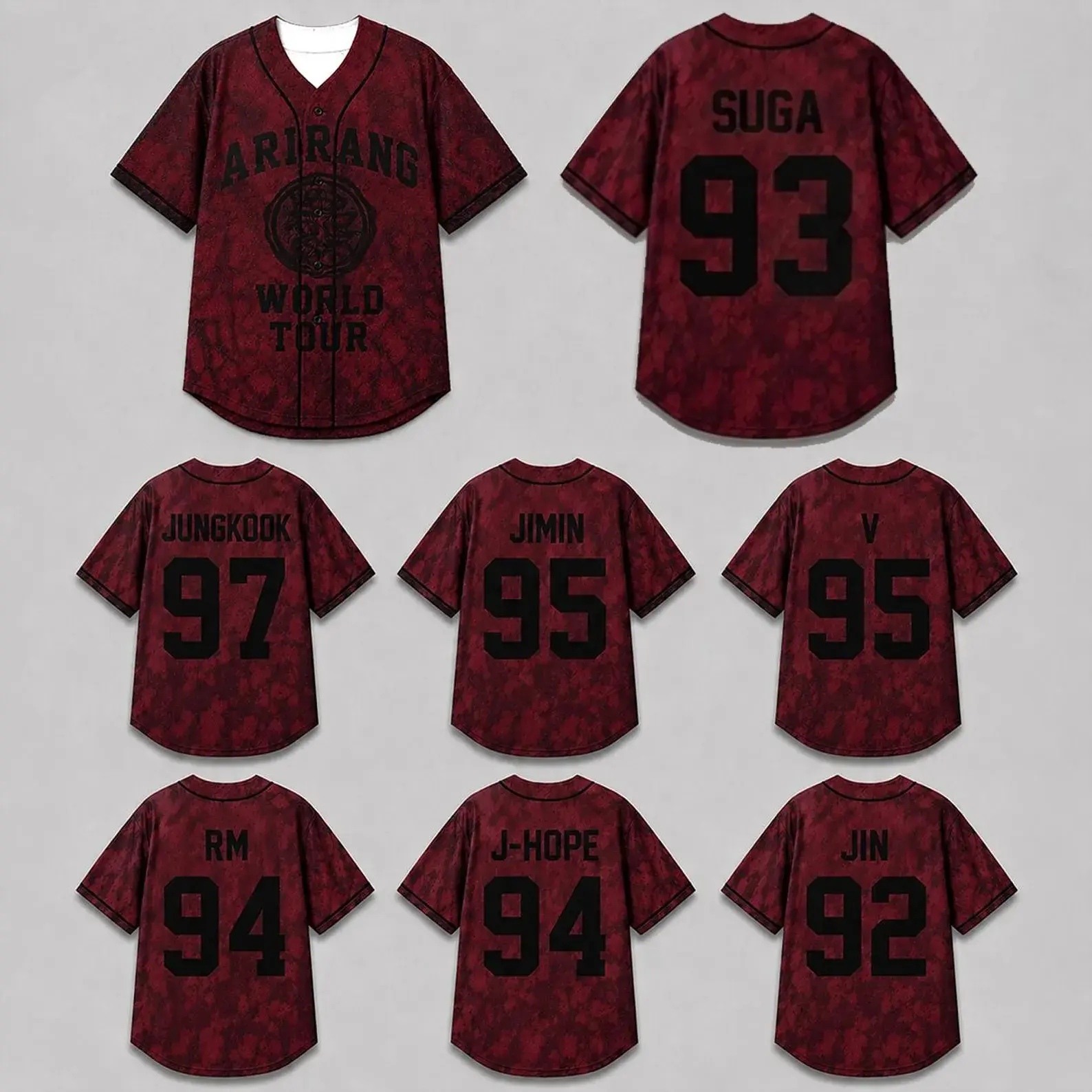 Custom Bangtan Camo Member Jersey, Personalized Arirang World Tour Baseball Jersey, Custom Name Number Jersey, Kpop Concert Baseball Jersey, Kpop Fan Gift, Boy Group Kpop Concert Outfit