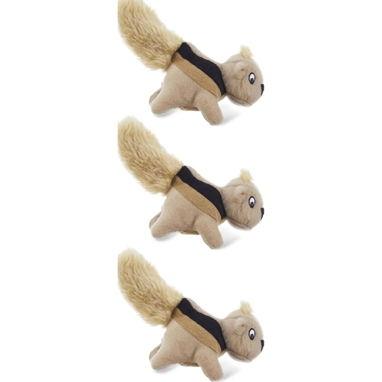 Squeakin’ Squirrels – ‑Pack Plush Squeaky Dog Toys for Puppies, Small Dogs & Hide-A-Squirrel Replacements