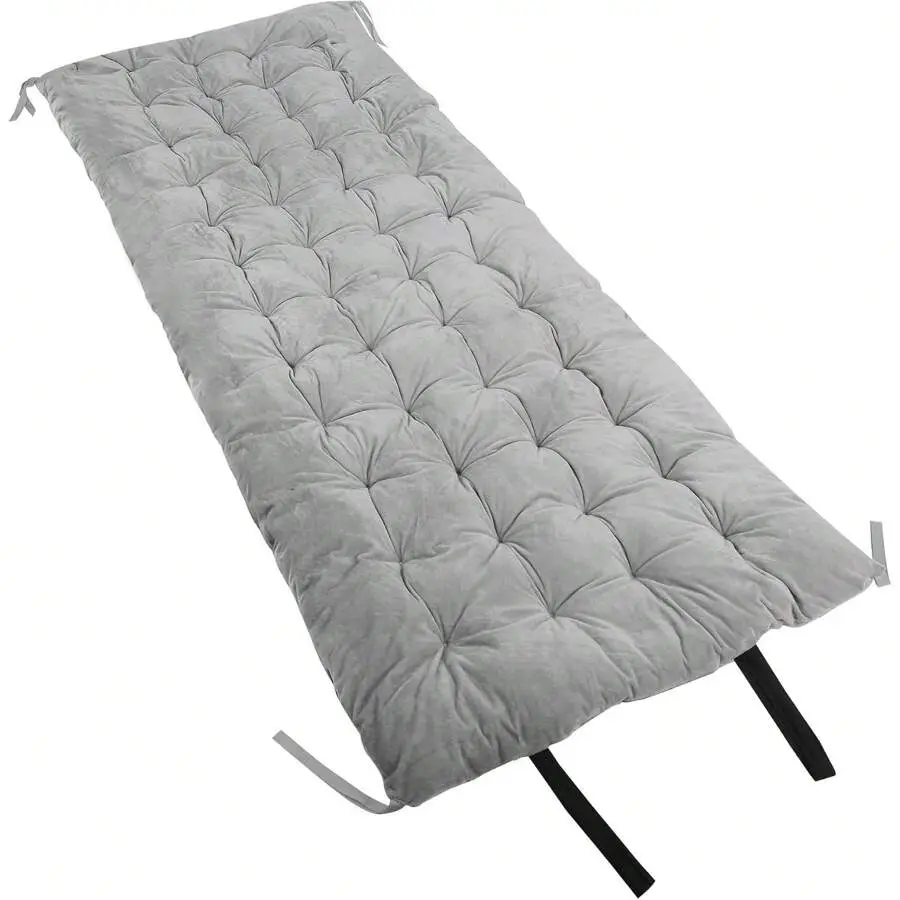 Folding Cot Pads For Sleeping Extra Thick, Soft Comfortable Velvet & Corduroy Cotton Camping Cot Mattress Pad For Backpacking Hiking, 75x30 Inches