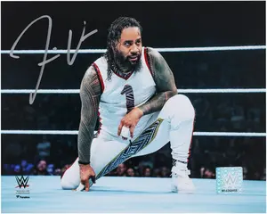 Jimmy Uso WWE Autographed 8" x 10" In-Ring Kneeling Photograph - Fanatics Authentic Certified