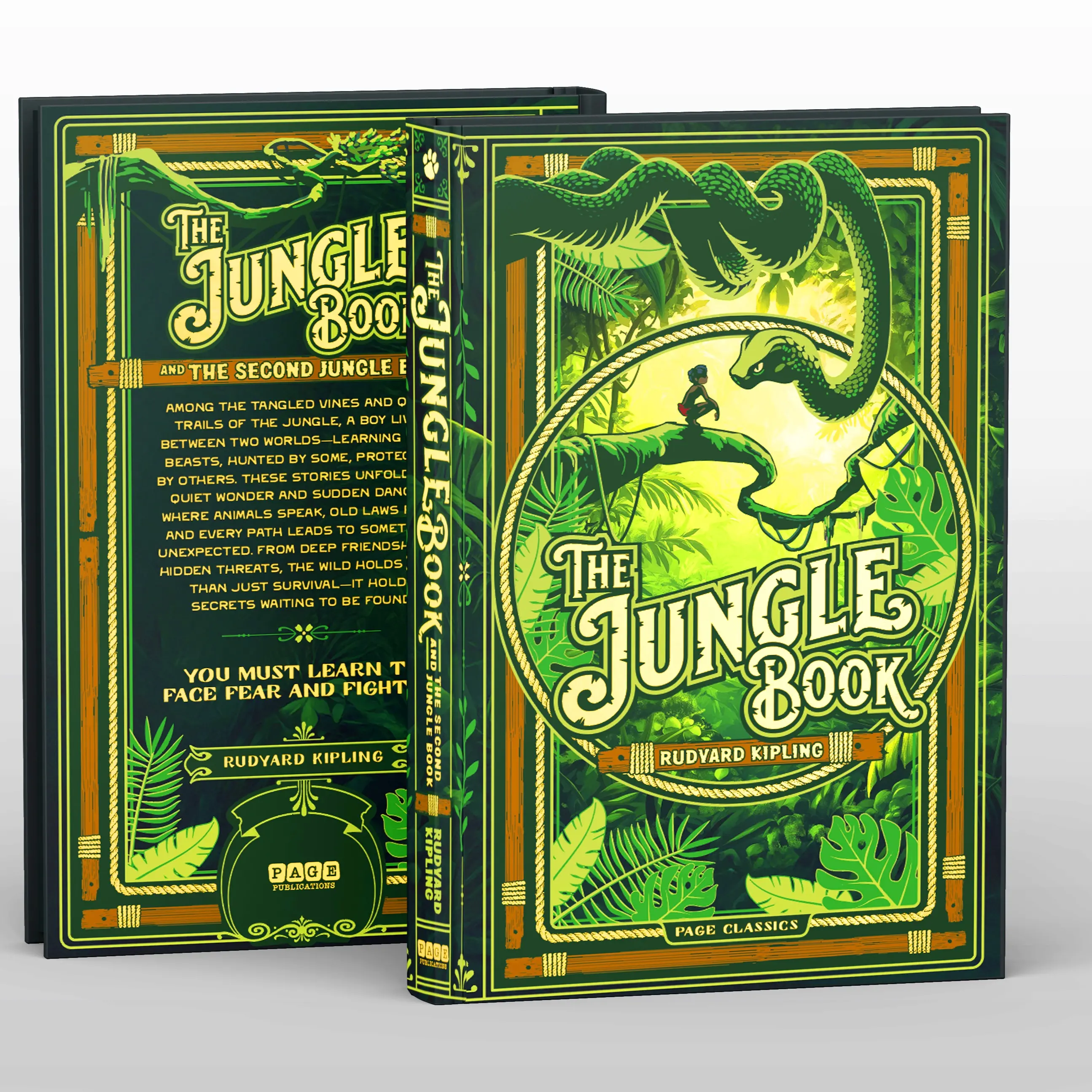 The Jungle Book & 2nd Jungle Book Sealed Hardcover Series, Classic Novels Deluxe Special Edition Literature