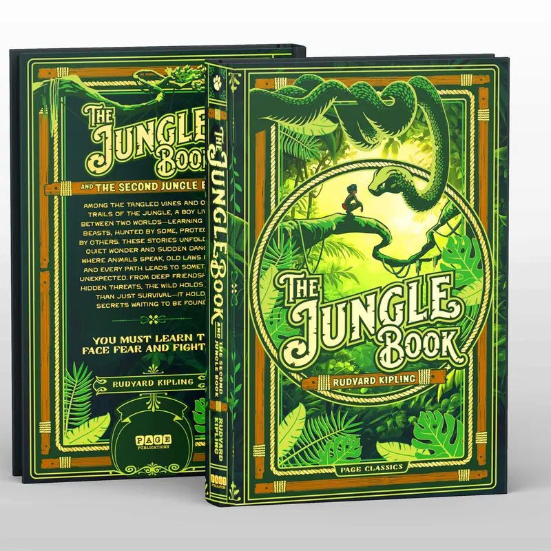 The Jungle Book & 2nd Jungle Book Sealed Hardcover Series, Classic Novels Deluxe Special Edition Literature