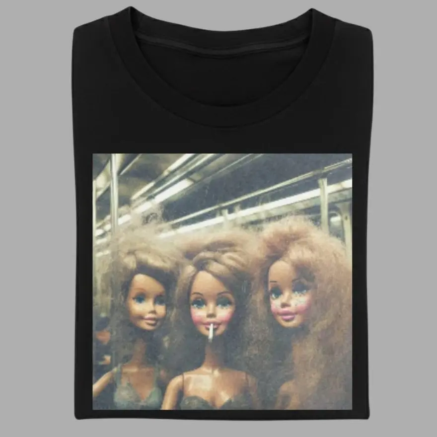 Funny Fat Doll T-Shirt, Double Chin Barbiecore Aesthetic Apparel, Uncanny Meme Mood Merch, Sarcastic Humor Outfits, Weirdcore Graphic Tees, Trendy Gift	