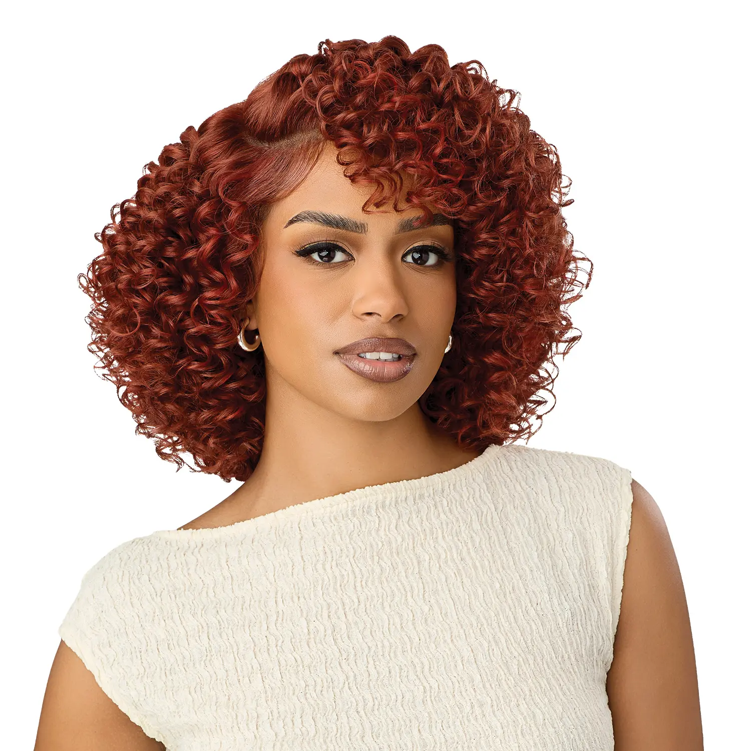 Outre HD Lace Front Wig - Melted Hairline, Glueless Deep C Part, TruCurve Bouncy Curly Wig with Baby Hairs & Ringlets for a Playful Look