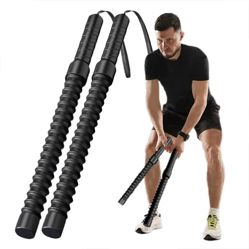 Muscle Ropes 2 pieces of adult battle ropes with spring rods for fitness training ...
