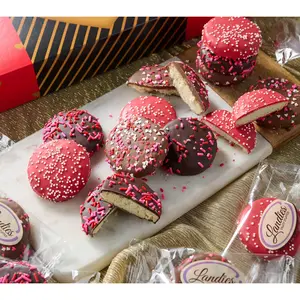 Landies Candies 18pc Valentines Dipped Shortbread Butter Cookies Landies Candies 18pc Valentines Dipped Shortbread Butter Cookies