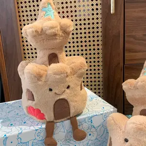 Fun Sand Castle Beach Castle Companion Soothing Doll Birthday Gift Plush Soft Toy Stress Relief Party Gift Gift