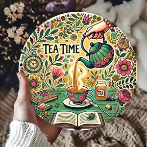 1pc Round Metal Wall Art Signage - Ideal Decor for Office/Living Room/Cafe/Home/Dormitory