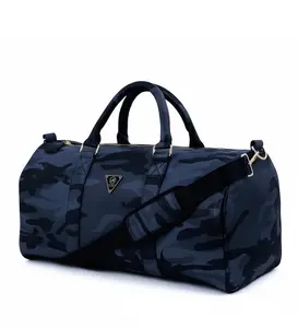 Mint Camo Leather Duffle Bag Travel Gym Weekender Carry On Bag