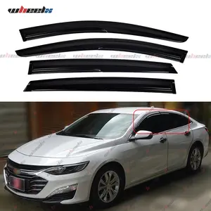 For 2016-2024 Chevrolet Malibu | Mugen Style Window Visors Rain Guards Sun Shades Vent Deflectors | Tape-On, 4PCS #ChevroletMalibu #WindowVisors #MugenStyle #TapeOnRainGuards #CarAccessories