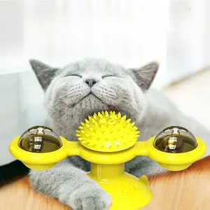 Cat Windmill Toy, Luminous Rotating Spring Interactive Toy, Cat Turntable Toy, Indoor Cat Interactive Multifunctional Cat Enrichment Toy