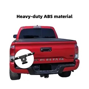 3D Premium Tailgate Letters Insert Compatible with Toyota Tacoma 2016 2017 2018 2019 2020 2021 2022 2023, Black American flag, High-Strength 3M Adhesive, Weatherproof, Car Wash Safe, Exterior Styling Accessory