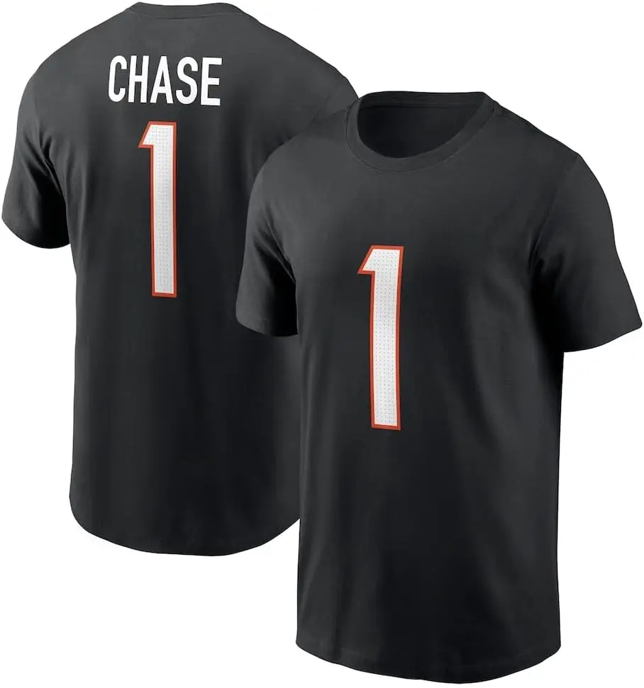 Ja'marr Chase Cincinnati Football T-Shirt Cotton Jersey