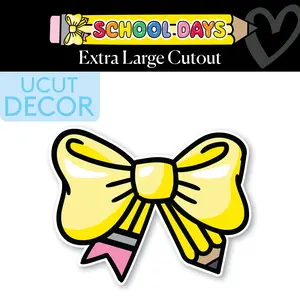 Giant Pencil Bow Extra Large Cutout | School Days Giant Pencil Bow Extra Large Cutout | School Days