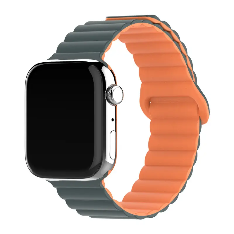 Olive green with orange