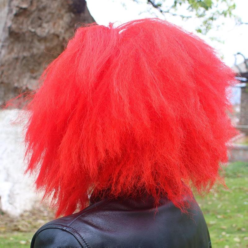 Scary Evil Killer Joker Clown Latex Mask Halloween Horror Cosplay Costume Prop for Masquerade Parties 19x26cm Non-Toxic Comfortable Breathable