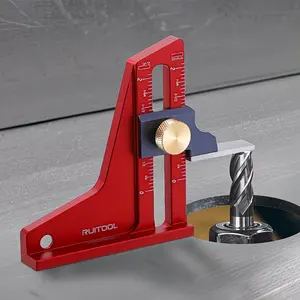 Aluminum Woodworking Height Gauge, Dual Scale Vernier Caliper, Manual Measurement for Desktop Saw and Router Table, No Battery Required