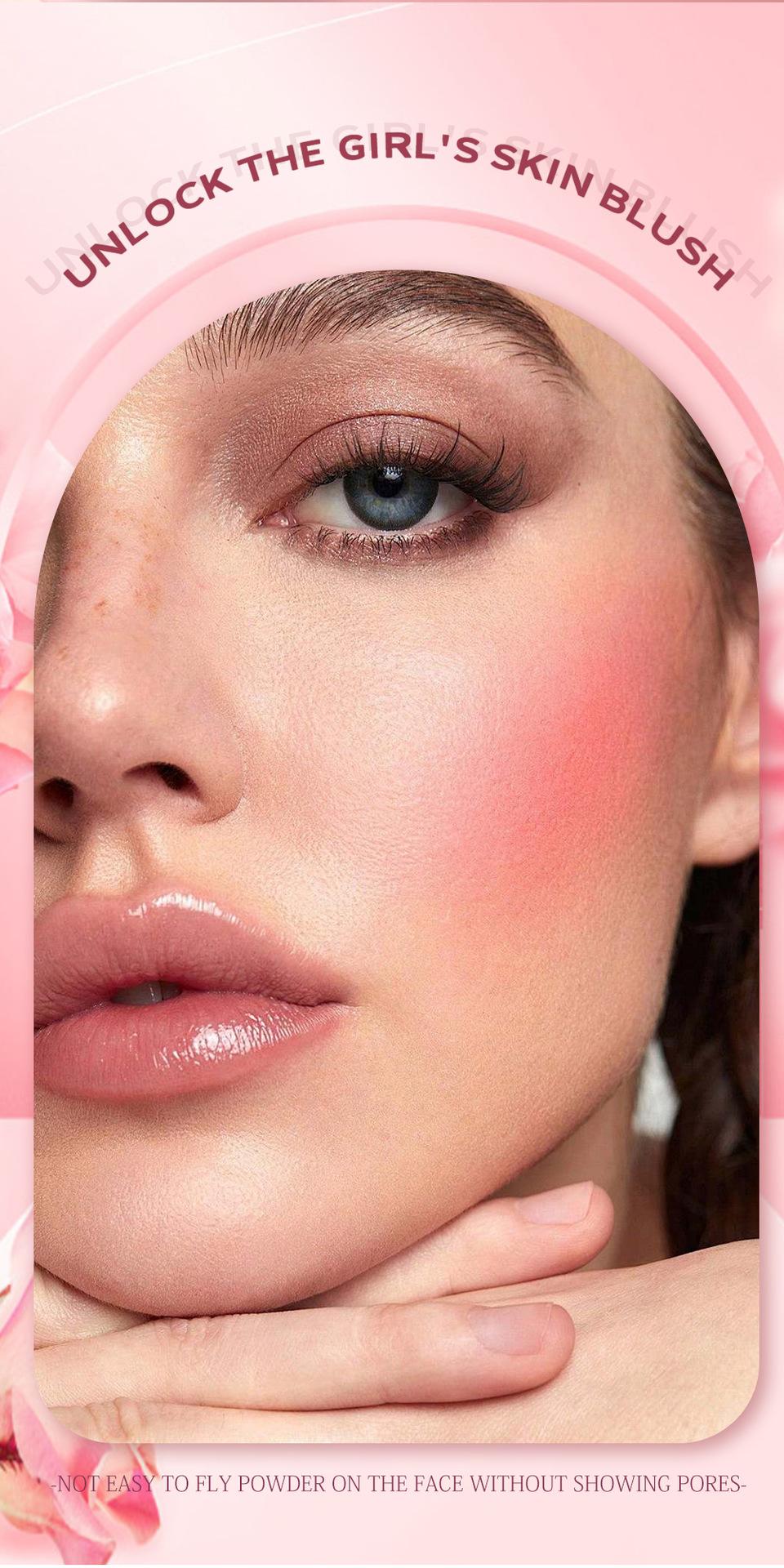 3D Rose Blush | Natural Glow, Soft Color, Easy Blend Cheek Makeup Lightweight Radiant Flower Cosmetic