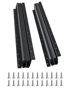 VEVOR Undermount Drawer Slides, Summervibes,Summervibes, 24 inch, Full Extension Ball Bearing Under Stair Cabinet Rails, 260 LB Load Capacity Heavy Duty Bottom Stair Cabinet Glides Track Runners,for DIY Replacement, Black