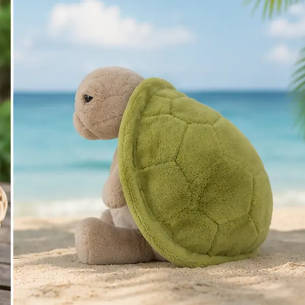 This 28cm Jellycat plush turtle is a soft, cuddly toy featuring a green shell—a lovely gift for friends and loved ones, and especially ideal for someone who holds a special place in your heart.