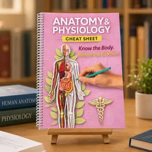 Anatomy & Physiology Cheat Sheet | Human Body Systems Study Guide for Nursing, Medical, EMS & Allied Health Students