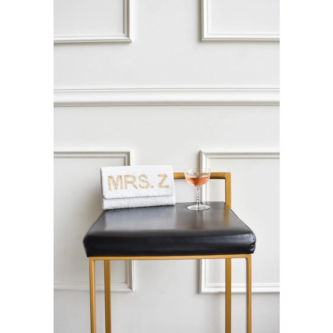 Customizable Bridal Initial Clutch