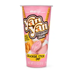 Meiji Yan Yan Cracker Stick with Strawberry Dip 57 g Meiji Yan Yan Cracker Stick with Strawberry Dip 57 g