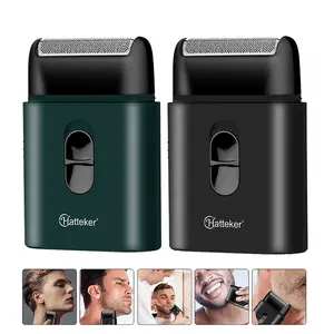 Hatteker Foil Shavers for Men, Mini Razor, Compact Face Shaver, IPX7 Waterproof Wet Dry Fathers Day Gift Steel Facial smartliving Titanium