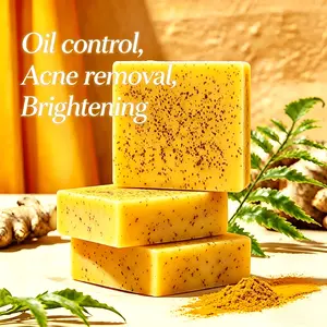 3-Pack Turmeric&Kojic Soap, Deep Cleansing, Moisturizing, Long-Lasting Scent, Radiant Skin, Fade Dark Spots, Beauty Essentials