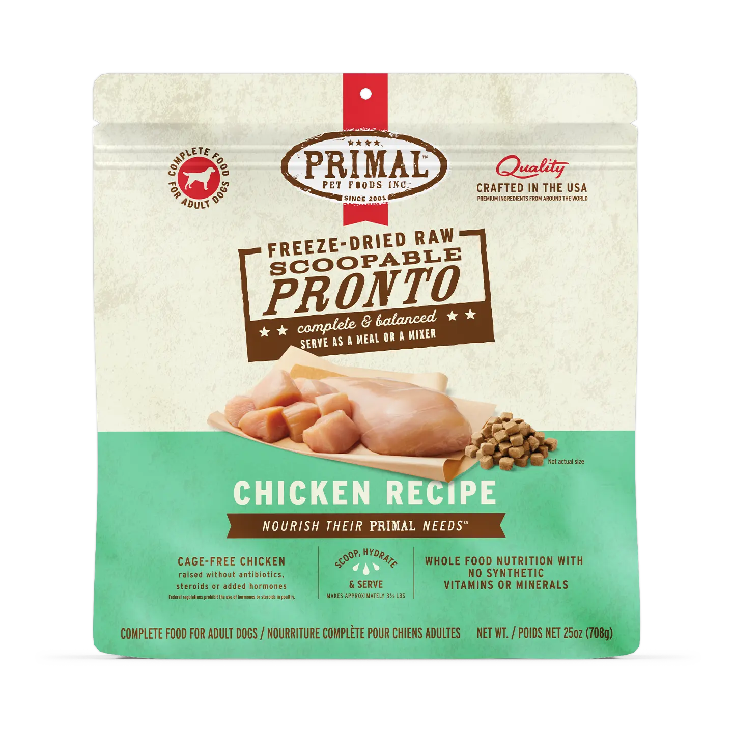 Freeze-Dried Raw Scoopable Pronto Dog Food - Chicken Recipe
