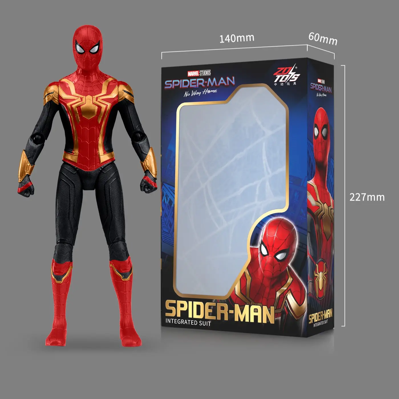 ZD Toys Marvel Avengers 7-in Action Figure - Spider-Man, Iron Man, Deadpool, Wolverine - Ideal Gift for Kids & Fans ﻿