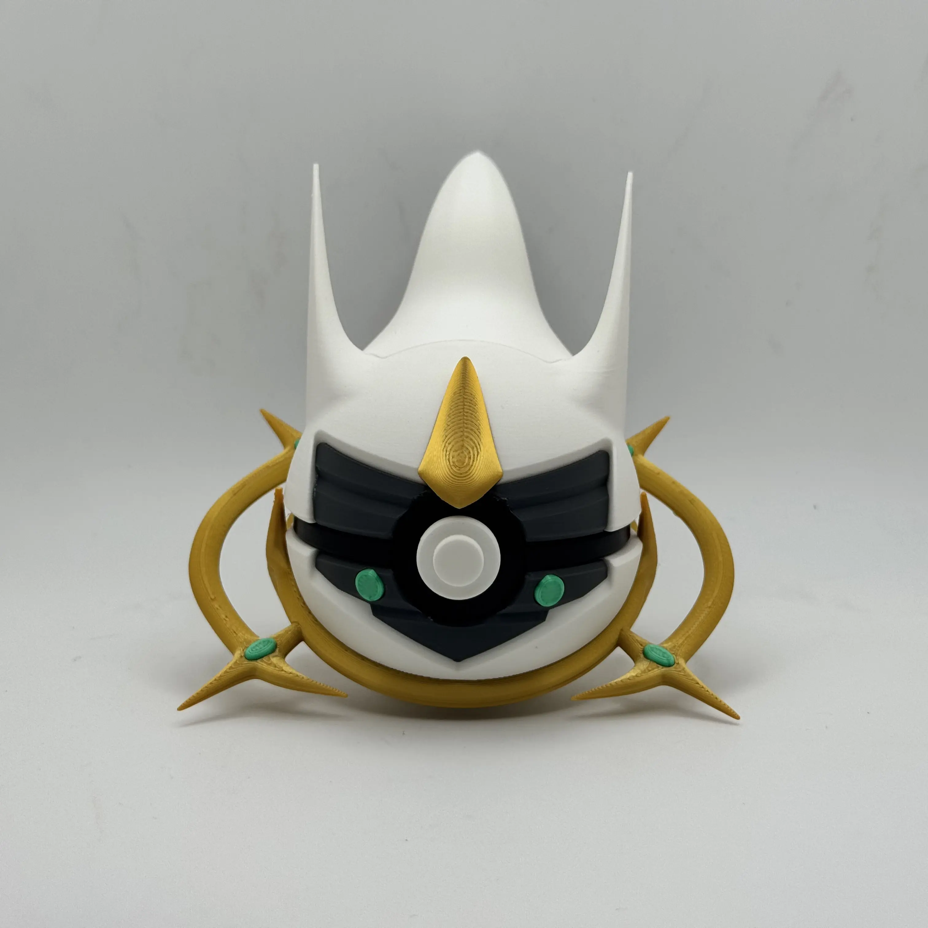 Arceus Themed Custom Poké Ball Collectible Art Toy - Divine Ring Motif, Durable Display-Ready Construction, Decorative Fan-Made Product for Pokémon Fans