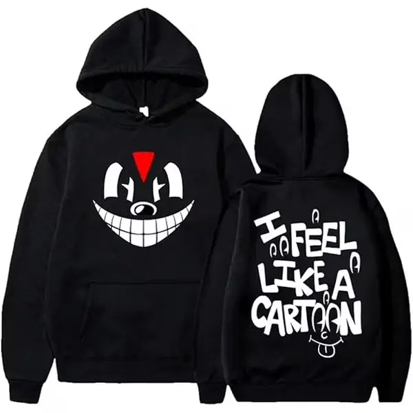 LilDarkie Graphic Hoodies for Men - Unisex Sweet Long Sleeves Hooded Sweatshirt, Casual Street Chic Pullover, Halloween Birthday Christmas Gift