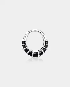 Black Segment Daith Septum Ring
