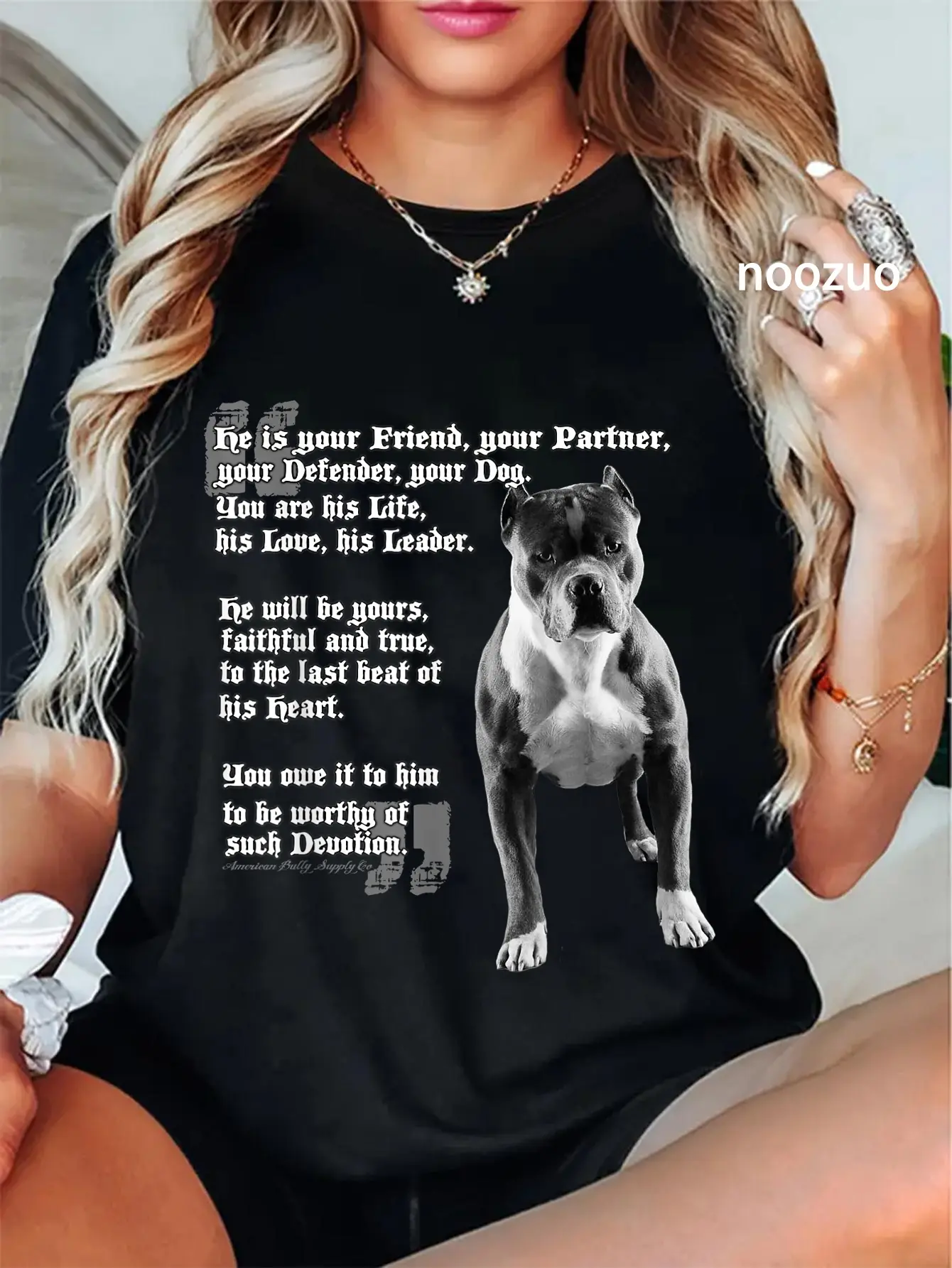 Women's 100% Cotton Short-Sleeve Round Neck Graphic T-Shirt, Everyday Streetwear for Pit Bull Lovers, Unisex-Friendly Pitbull Poem Design, Shortsleeve, Top, Tshirt, Vintage, Pit Bull Poem, Casual, Unisex Fit
