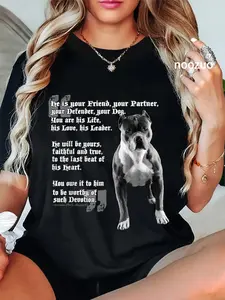 100% Cotton Unisex Friendly pitbull poem shirt for pit bull lovers T-Shirt