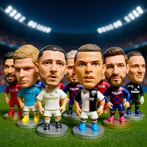 Sports & Outdoor Premier League Fan Shop Football Superstar Toy Figures - C. Ronaldo, Messi, Lewandowski, Neymar, Salah Models, Suitable as Gifts for Fans and Children