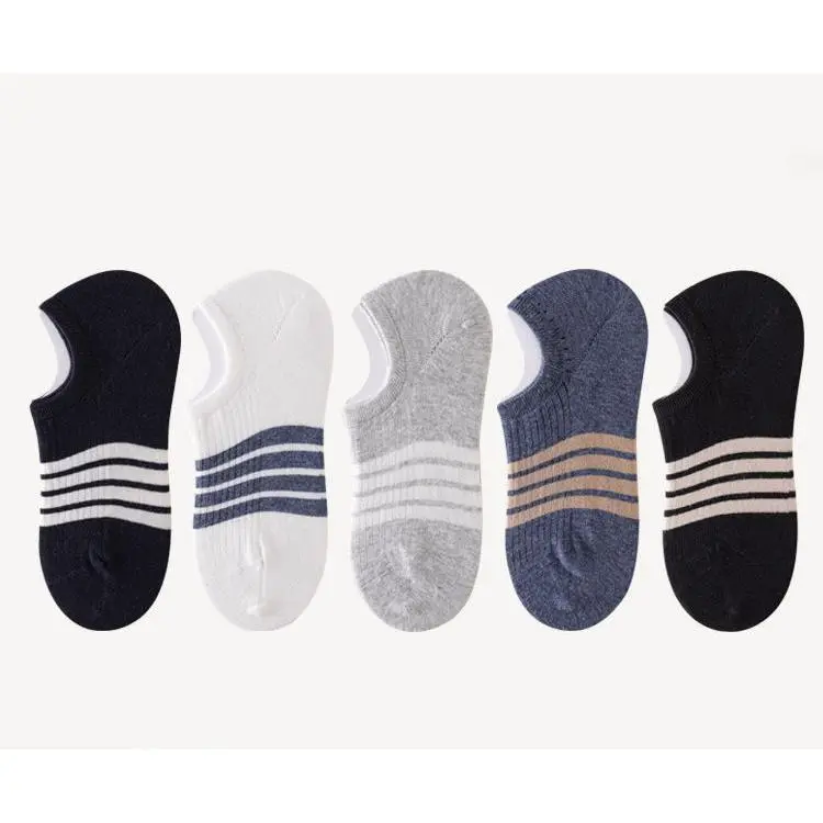 10 pairs mens striped boat socks four season wear thin comfortable design sweat absorbing breathable anti foot odor ideal for sports activities and casual short socks