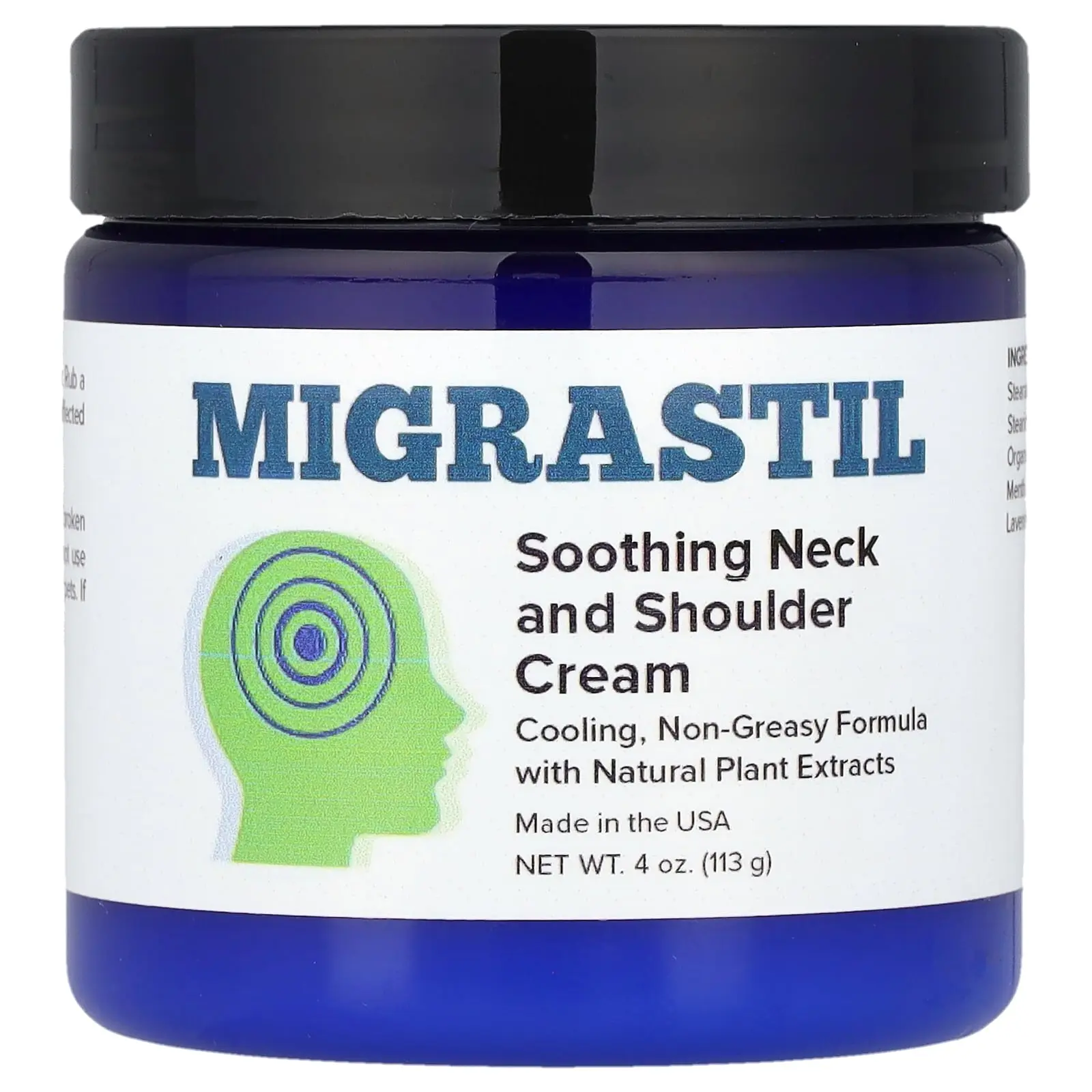 Migrastil Soothing Neck and Shoulder Cream, 4 oz (113 g) | HSA/FSA Eligible