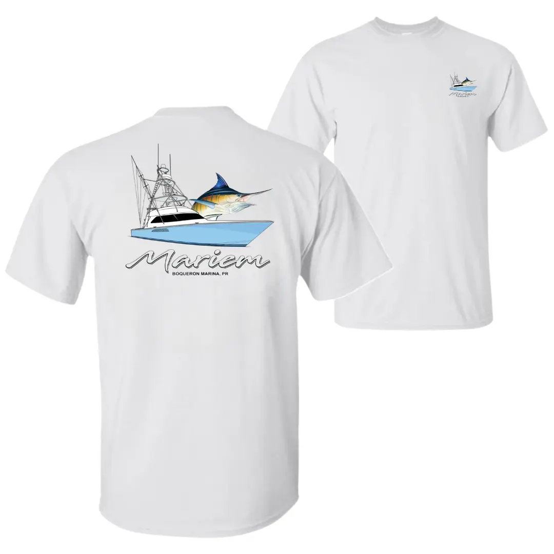 Mariem Viking Yachts T-Shirt Luxury Sportfishing Yacht Graphic Tee Soft Cotton Blend Marine Apparel Offshore Boating Shirt for Men Women Yacht Lover Gift